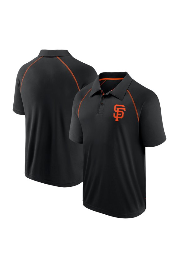 Men's Fanatics Black San Francisco Giants Strong Alone Raglan Polo
