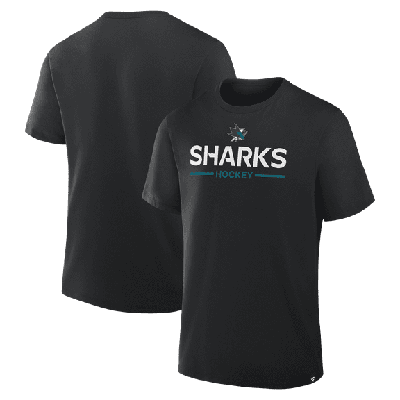 Men's Fanatics Black San Jose Sharks Authentic Pro Primary T-Shirt