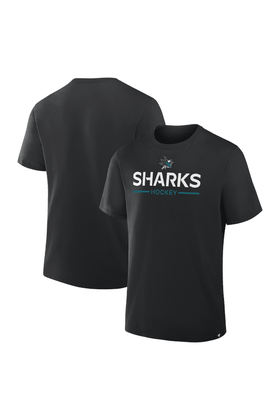 Men's Fanatics Black San Jose Sharks Authentic Pro Primary T-Shirt