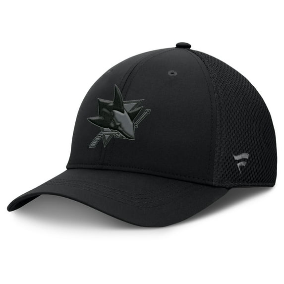 Men's Fanatics Black San Jose Sharks Authentic Pro Road Flex Hat