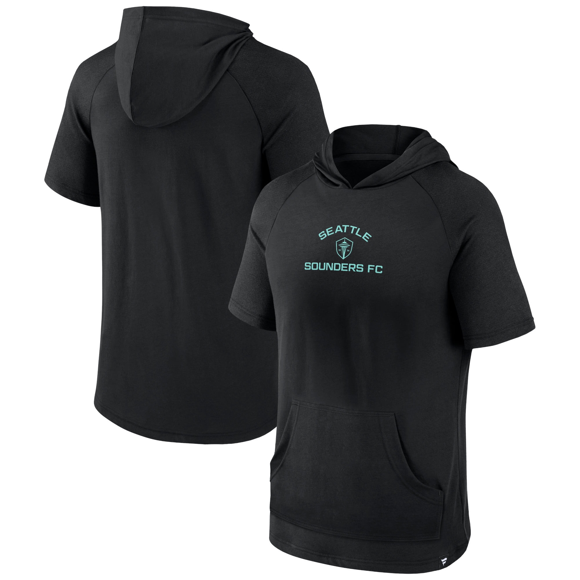 Men's Fanatics Black Seattle Sounders FC Match Raglan Short Sleeve