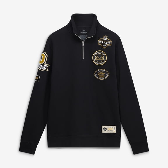 Men's Fanatics Black Shield Merchandise 2026 NFL Draft Quarter-Zip Pullover