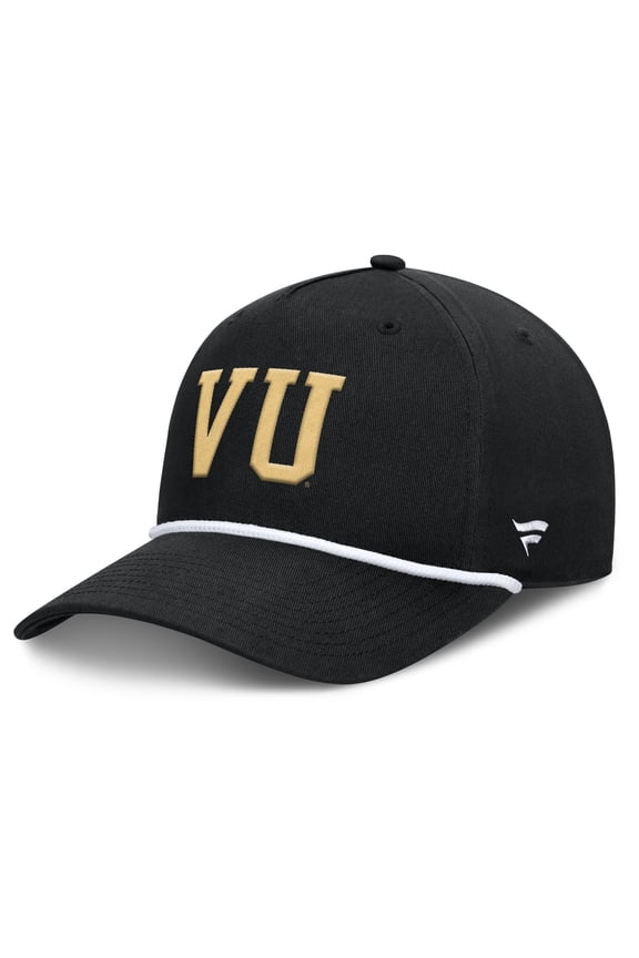 Men's Fanatics Black Vanderbilt Commodores Foul Ball Rope Adjustable Hat