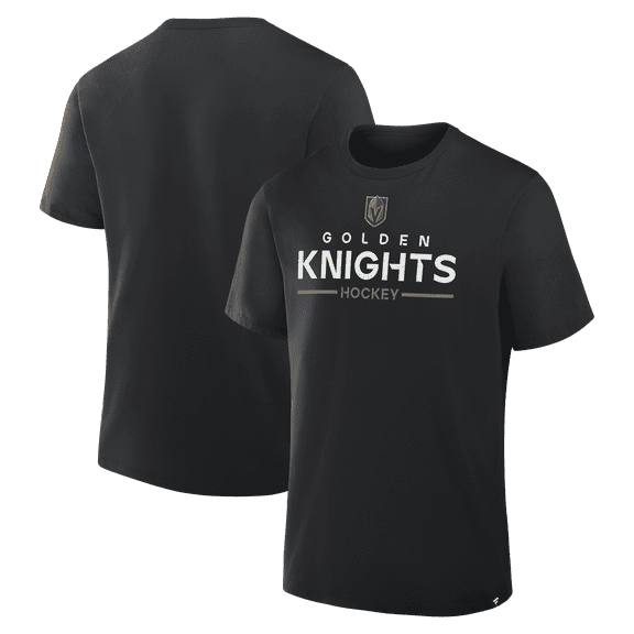 Men's Fanatics Black Vegas Golden Knights Authentic Pro Primary T-Shirt