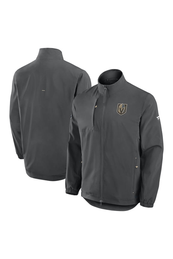 Men's Fanatics Black Vegas Golden Knights Authentic Pro Rink Full-Zip Coaches Jacket