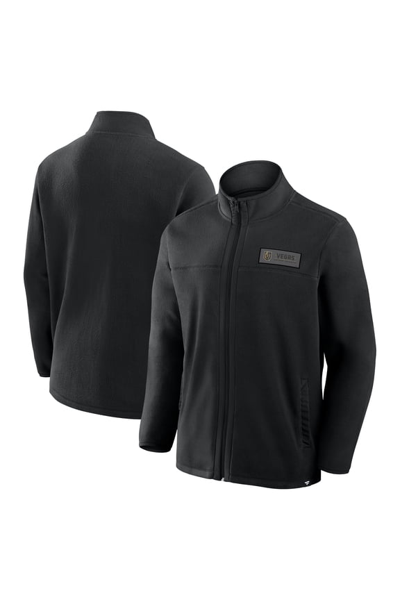 Men's Fanatics Black Vegas Golden Knights Home Ice Fleece Full-Zip Jacket