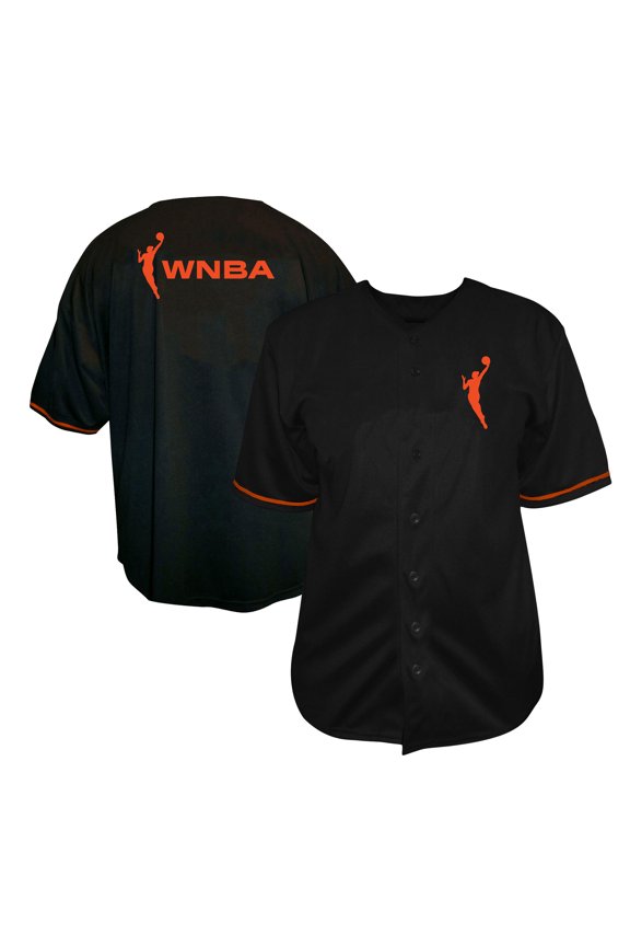Men's Fanatics Black WNBA Big & Tall Full-Button Fashion Jersey