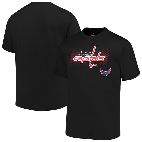 Men's Fanatics Black Washington Capitals Big & Tall Wordmark T-Shirt
