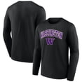thumbnail image 1 of Men's Fanatics Black Washington Huskies Campus Long Sleeve T-Shirt, 1 of 3