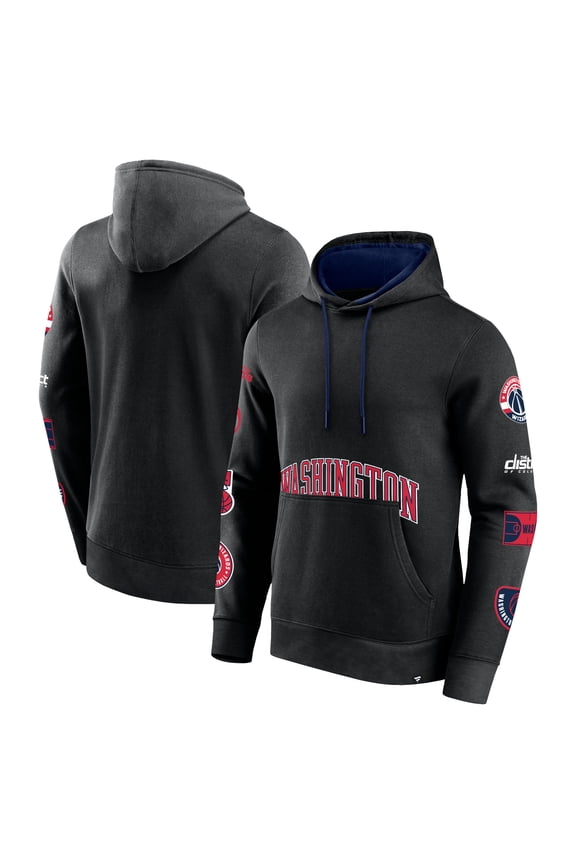 Men's Fanatics Black Washington Wizards Home Court Pullover Hoodie