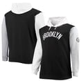 thumbnail image 1 of Men's Fanatics Black/White Brooklyn Nets Big & Tall Double Contrast Pullover Hoodie, 1 of 4