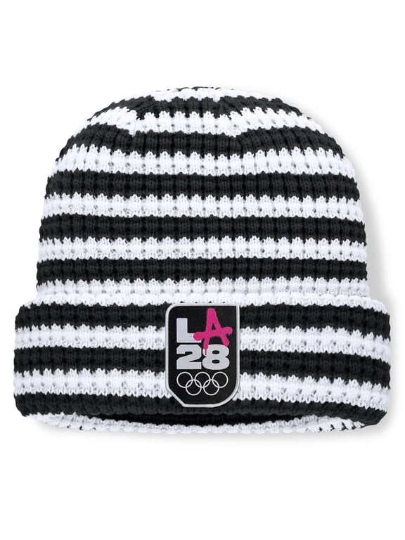 Men's Fanatics Black/White LA28 Summer Olympics Vary Cuffed Knit Hat