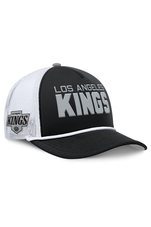Men's Fanatics Black/White Los Angeles Kings Authentic Pro Rink A-Frame Adjustable Hat