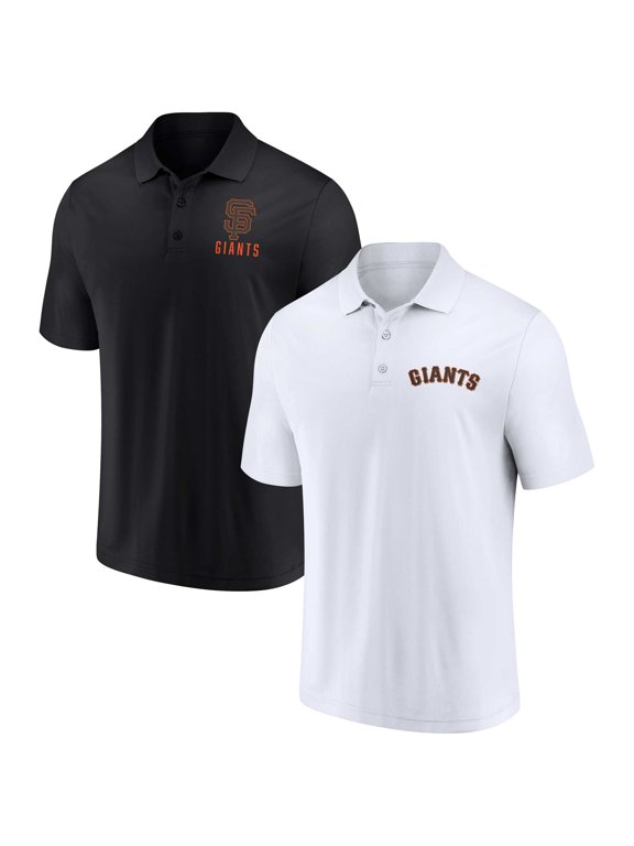 Men's Fanatics Black/White San Francisco Giants Two-Pack Logo Lockup Polo Set