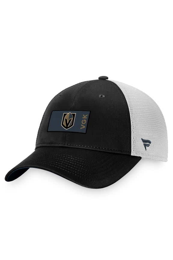 Men's Fanatics Black/White Vegas Golden Knights Authentic Pro Rink Trucker Snapback Hat