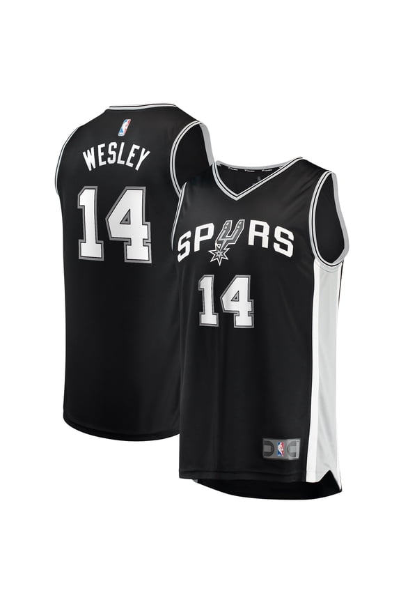 Men's Fanatics Blake Wesley Black San Antonio Spurs Fast Break Replica Player Jersey - Icon Edition