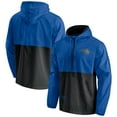 thumbnail image 1 of Men's Fanatics Blue/Black Orlando Magic Anorak Block Party Windbreaker Half-Zip Hoodie Jacket, 1 of 3