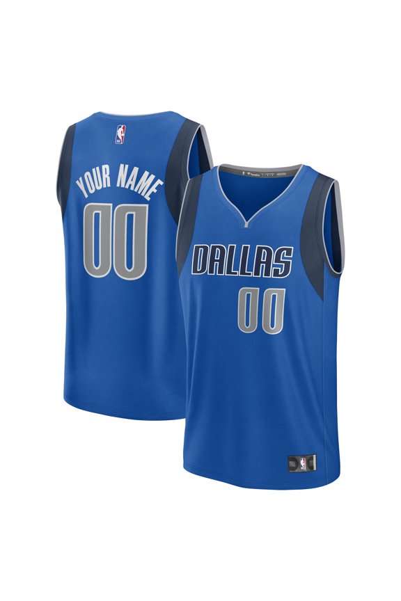Men's Fanatics Blue Dallas Mavericks Fast Break Custom Jersey - Icon Edition