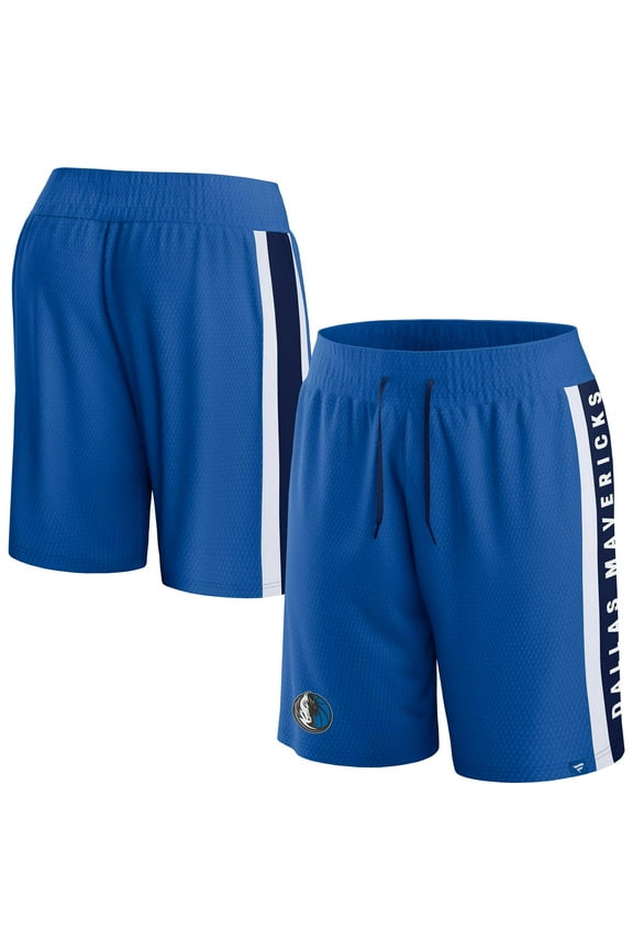 Men's Fanatics Blue Dallas Mavericks Referee Iconic Mesh Shorts