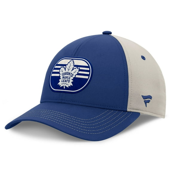 Men's Fanatics Blue/Gray Toronto Maple Leafs 2025 Stanley Cup Playoffs Locker Room Trucker Adjustable Hat