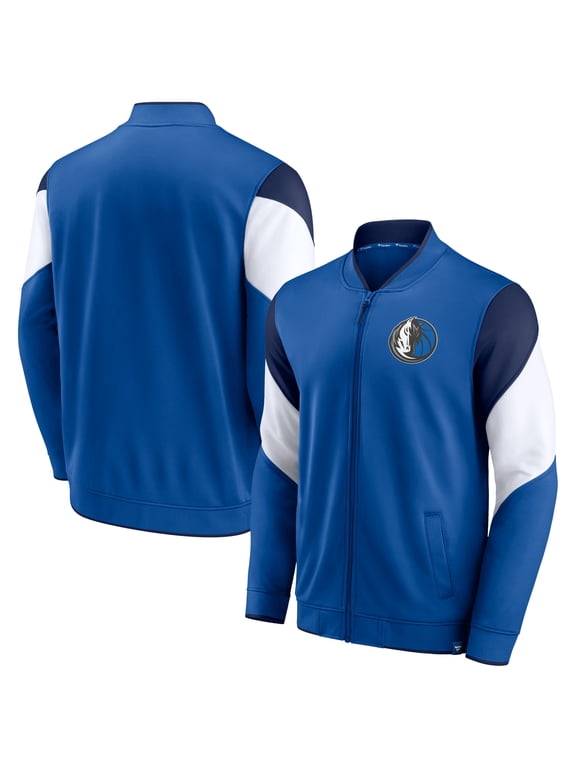 Men's Fanatics Blue/Navy Dallas Mavericks League Best Performance Full-Zip Jacket