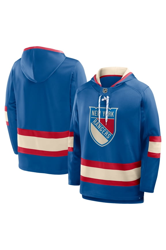 Men's Fanatics Blue New York Rangers 2026 NHL Winter Classic Lace Collar Hoodie