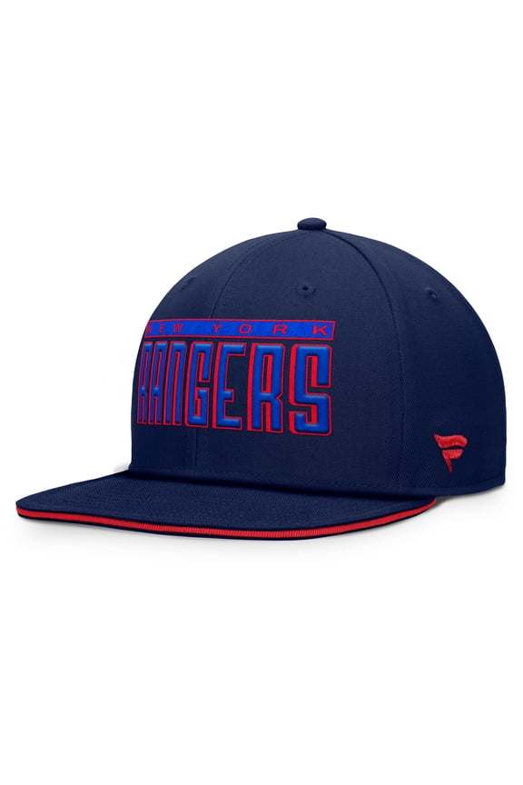 Men's Fanatics Blue New York Rangers Fundamental Gino Stack Snapback Hat