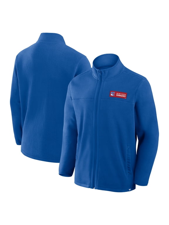 Men's Fanatics Blue New York Rangers Home Ice Fleece Full-Zip Jacket