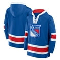 thumbnail image 1 of Men's Fanatics  Blue New York Rangers Inside Line Fleece Pullover Hoodie, 1 of 3