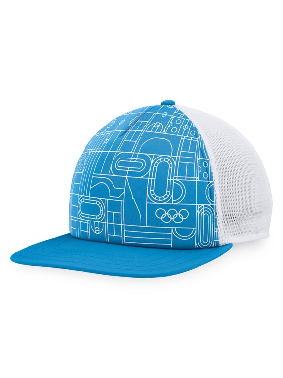 Men's Fanatics Blue Olympic Games Five-Panel Trucker Snapback Hat