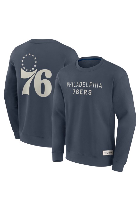 Men's Fanatics Blue Philadelphia 76ers Elements Future Ground Lettering Pullover Sweatshirt