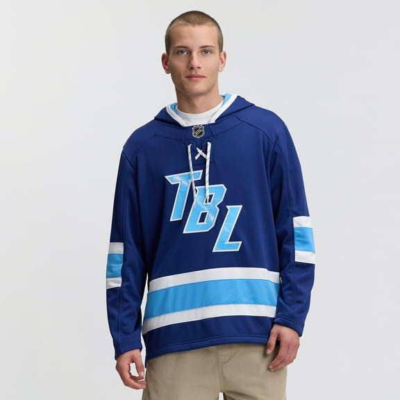 Men's Fanatics Blue Tampa Bay Lightning 2026 NHL Stadium Series Lace Up Hoodie