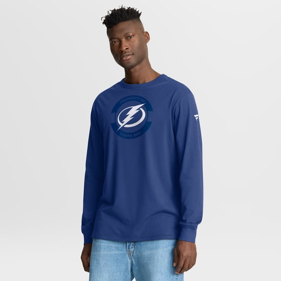 Men's Fanatics Blue Tampa Bay Lightning Authentic Pro Property Of Practice Long Sleeve T-Shirt