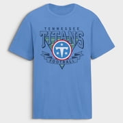 Mens Fanatics Blue Tennessee Titans Old Fashion Rushing Legacy Cotton T-Shirt