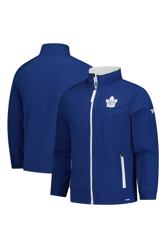 Men's Fanatics Blue Toronto Maple Leafs Authentic Pro Rink Coaches Full-Zip Jacket