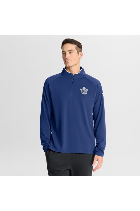 Men's Fanatics Blue Toronto Maple Leafs Authentic Pro Rink Training Quarter-Zip Pullover