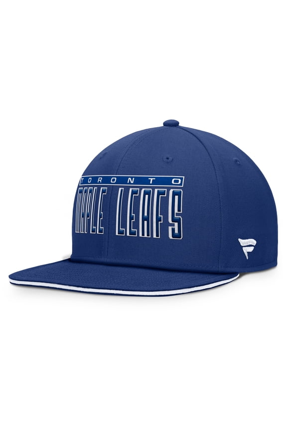 Men's Fanatics Blue Toronto Maple Leafs Fundamental Gino Stack Snapback Hat