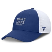 Mens Fanatics Blue/White Toronto Maple Leafs Authentic Pro Rink Lockup Adjustable Trucker Hat