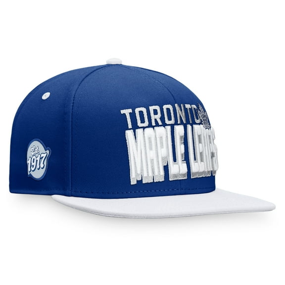 Men's Fanatics Blue/White Toronto Maple Leafs Heritage Retro Two-Tone Snapback Hat