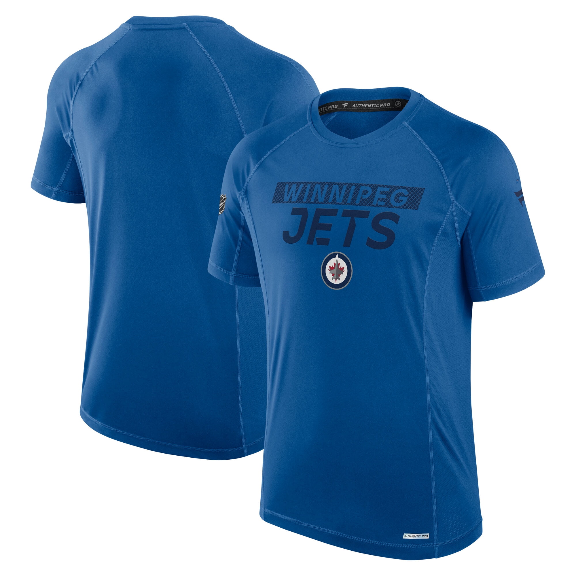 Men's Fanatics Blue Winnipeg Jets Authentic Pro Rink Tech T-Shirt