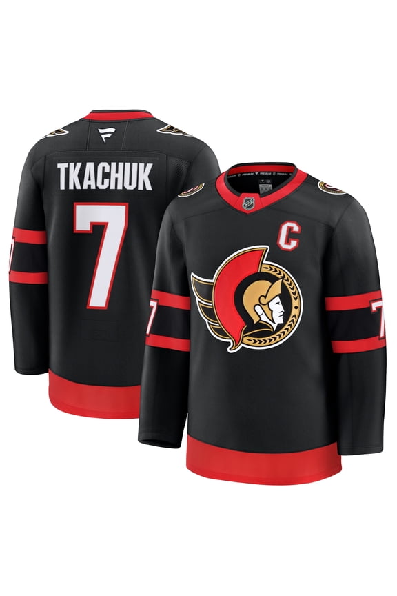 Men's Fanatics Brady Tkachuk Black Ottawa Senators Home Premium Jersey