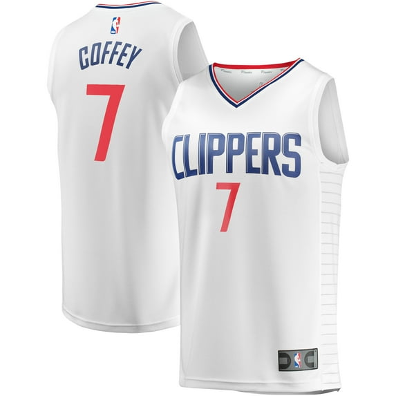 Men's Fanatics Branded Amir Coffey White LA Clippers Fast Break Player Jersey - Association Edition