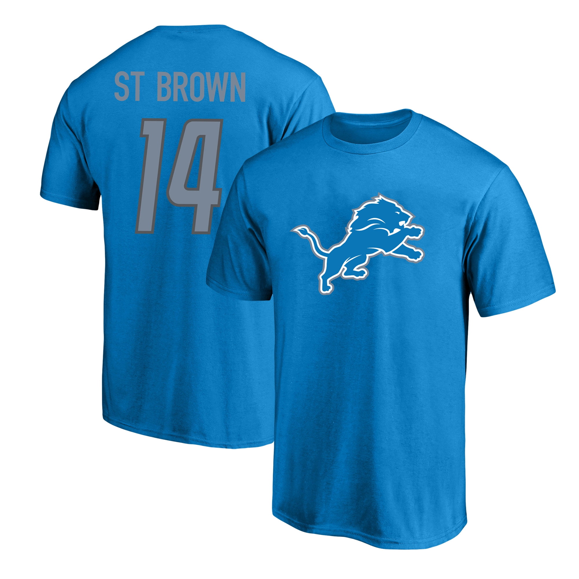 Men's Fanatics Branded Amon-Ra St. Brown Blue Detroit Lions Big & Tall ...