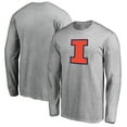 thumbnail image 1 of Men's Ash Illinois Fighting Illini Primary Logo Long Sleeve T-Shirt, 1 of 3