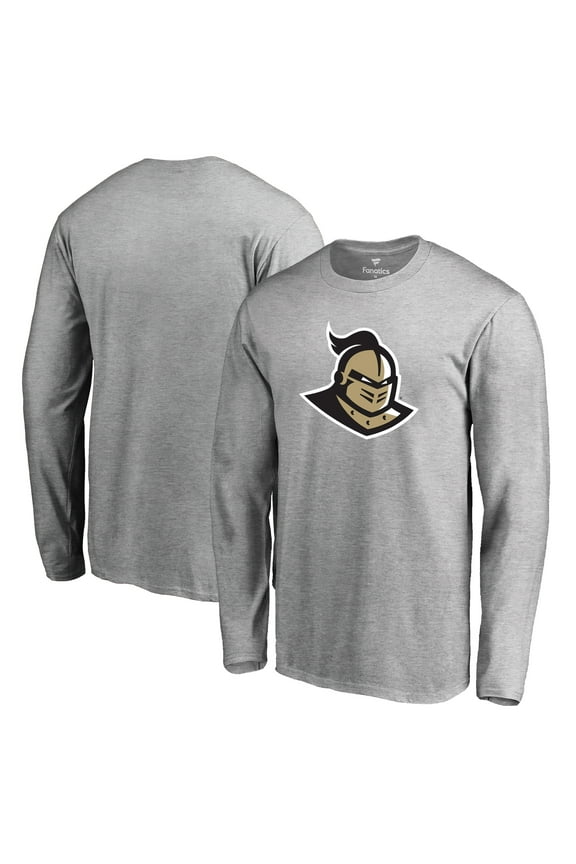 Men's Ash UCF Knights Primary Logo Long Sleeve T-Shirt