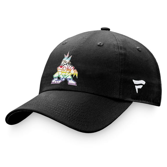 Men's Fanatics Black Arizona Coyotes Team Logo Pride Adjustable Hat