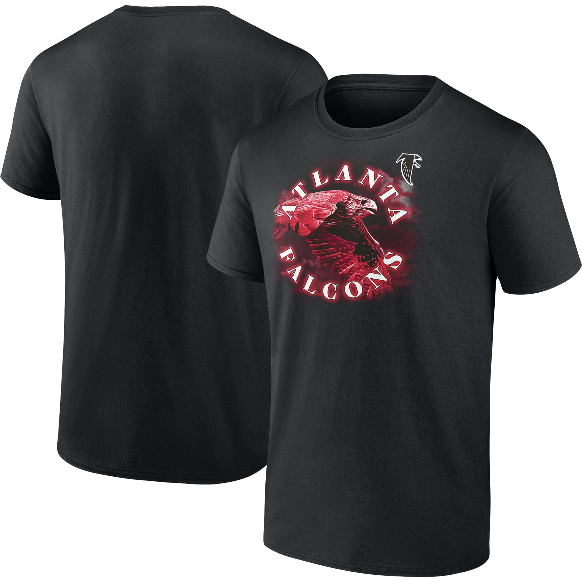 Men s Black Atlanta Falcons Primary Logo Wordmark T Shirt Walmart