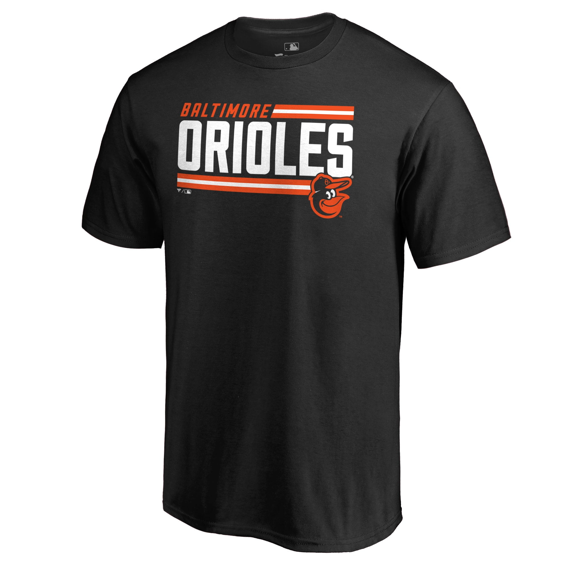 Men s Black Baltimore Orioles Team Color Primary Logo T Shirt Walmart