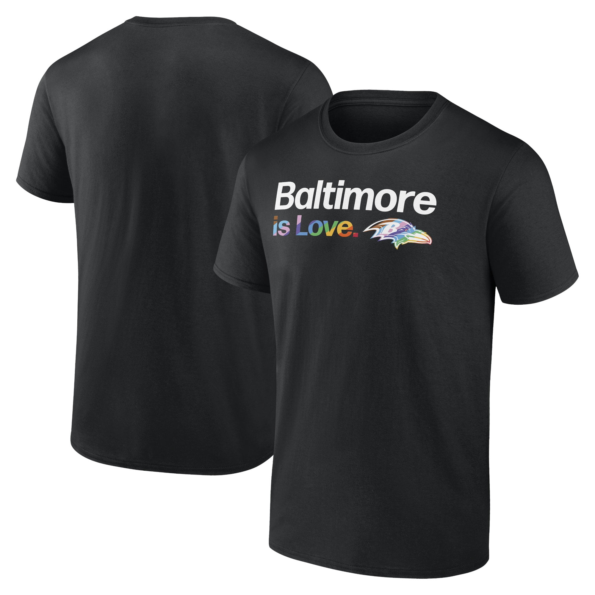 Men's Fanatics Branded Black Baltimore Ravens City Pride Team T-Shirt ...