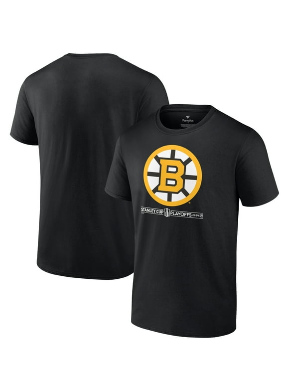 Men's Fanatics Branded  Black Boston Bruins 2024 Stanley Cup Playoffs Breakout T-Shirt